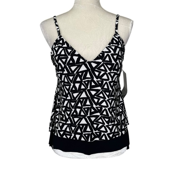 Magic Suit Bermuda Triangle Black White Underwire Jolene Layered Tankini Size 10 - Picture 2 of 9